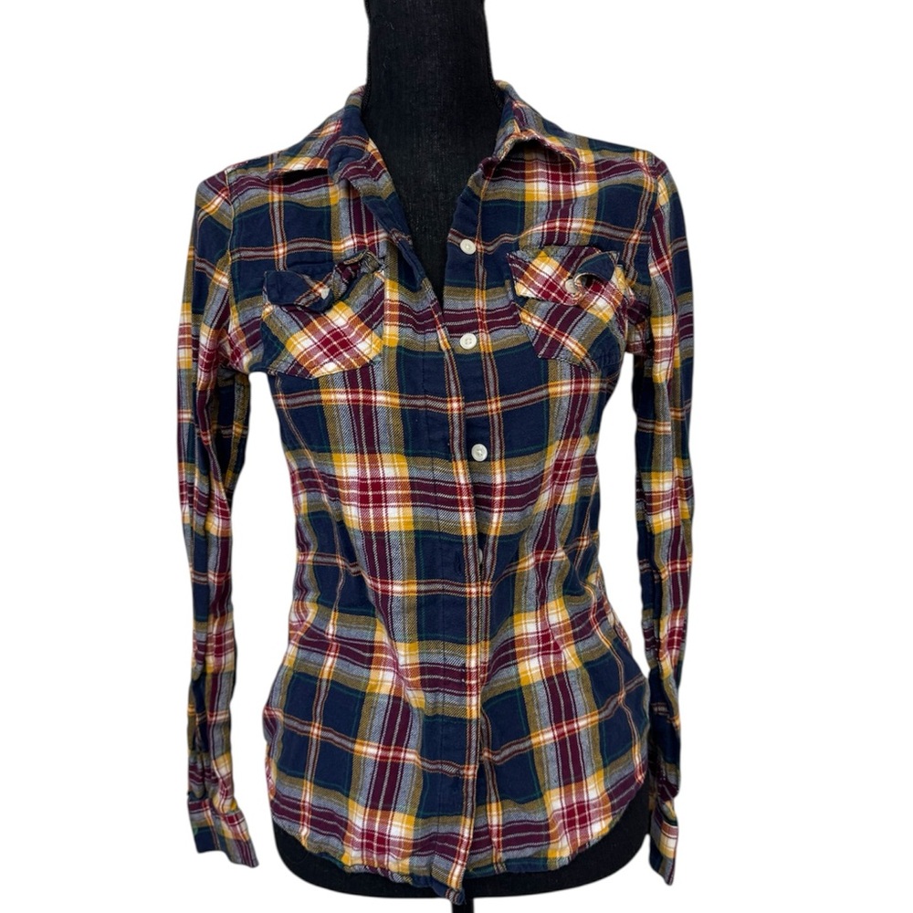 Mossimo size S Plaid Button-Up Women's Top